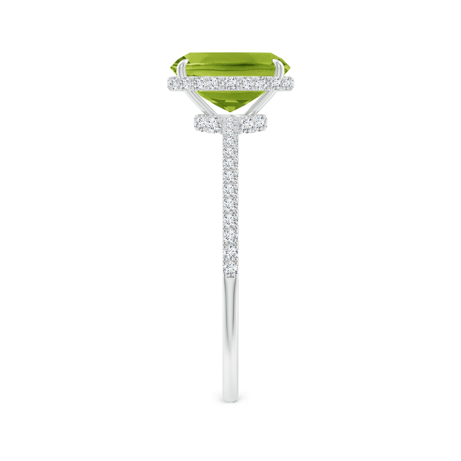 AAA - Peridot / 1.73 CT / 14 KT White Gold