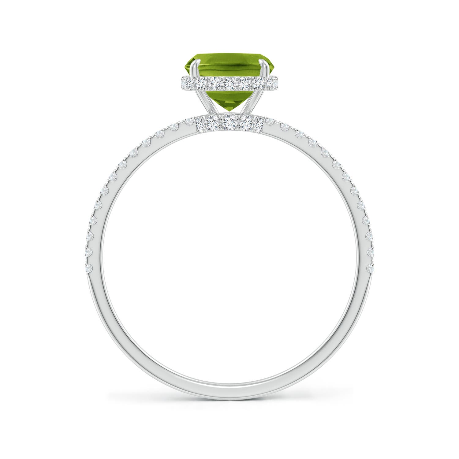 AAAA - Peridot / 1.73 CT / 14 KT White Gold