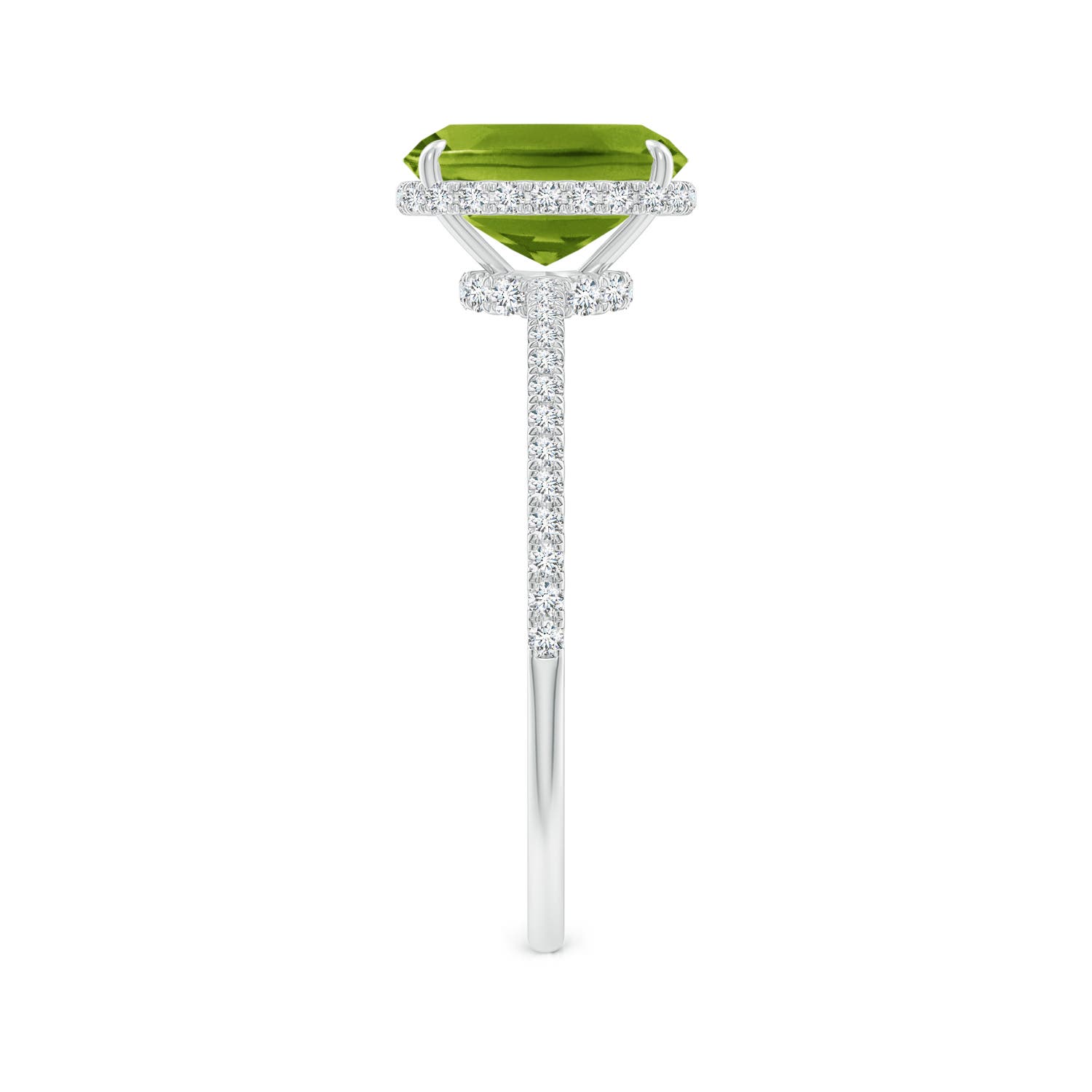 AAAA - Peridot / 1.73 CT / 14 KT White Gold