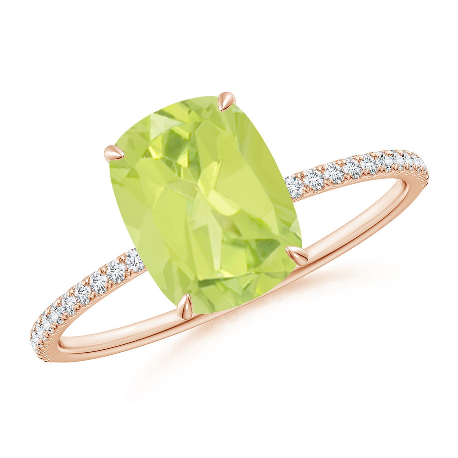 A - Peridot / 2.45 CT / 14 KT Rose Gold