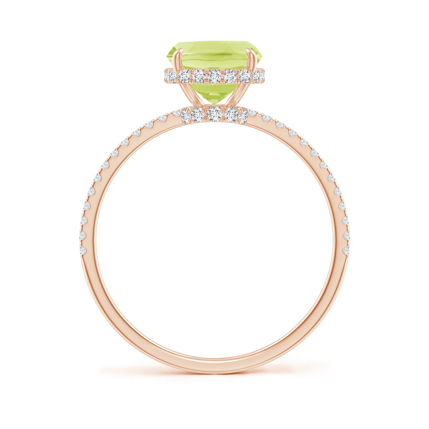 A - Peridot / 2.45 CT / 14 KT Rose Gold