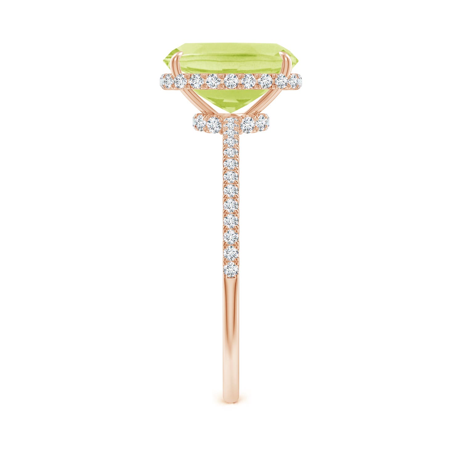 A - Peridot / 2.45 CT / 14 KT Rose Gold