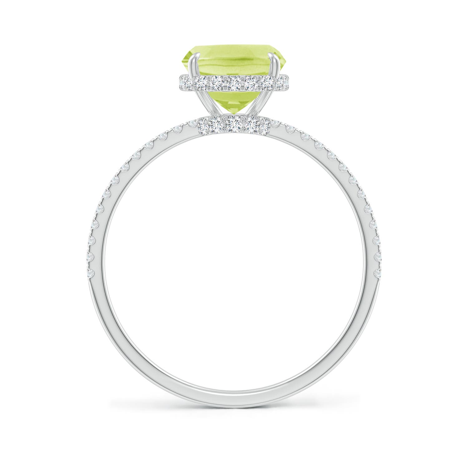 A - Peridot / 2.45 CT / 14 KT White Gold