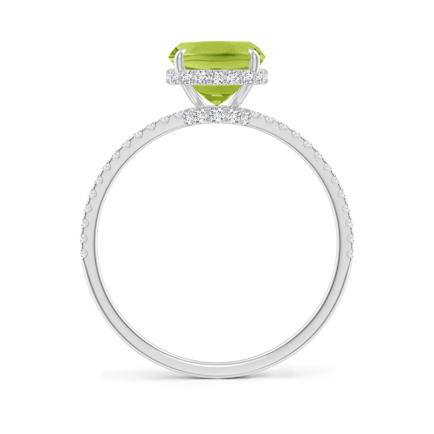 AA - Peridot / 2.45 CT / 14 KT White Gold