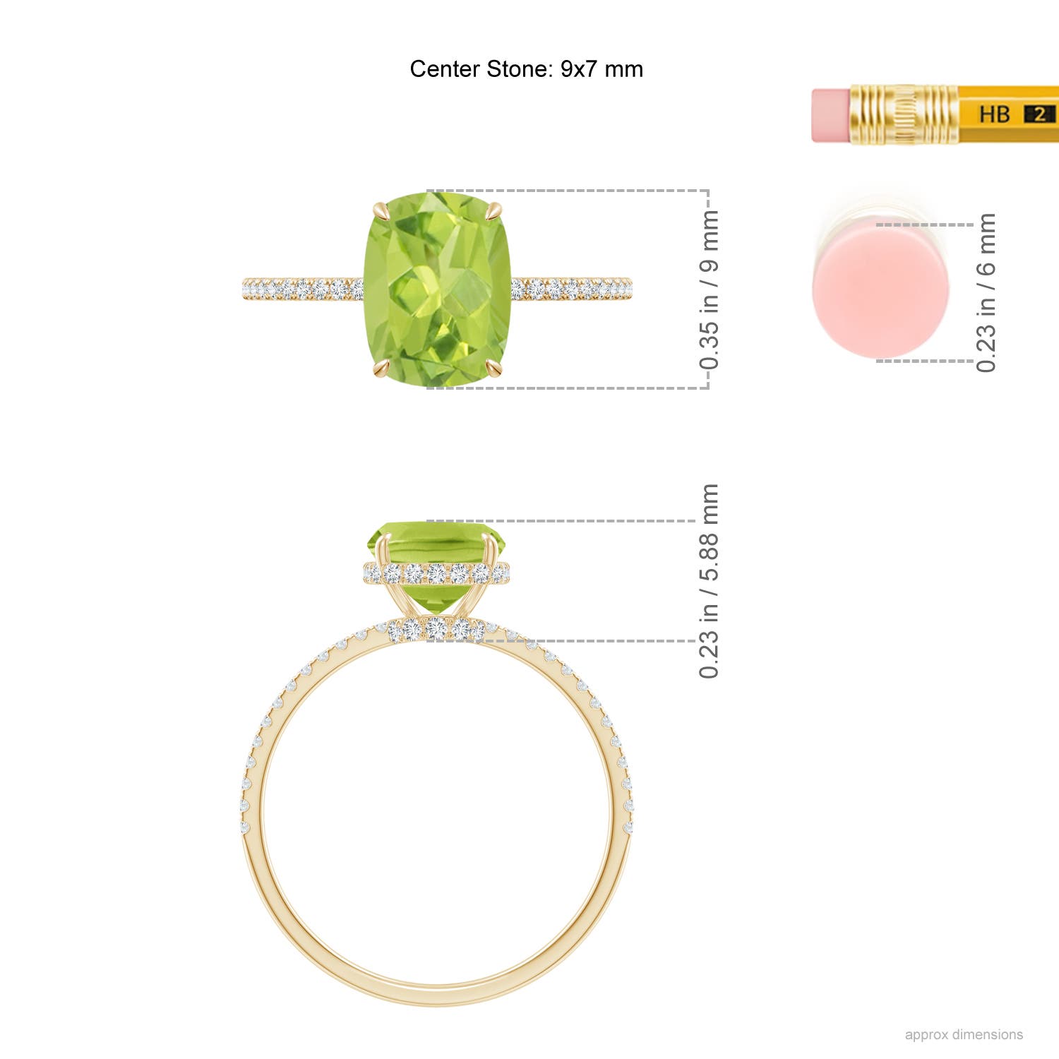 AA - Peridot / 2.45 CT / 14 KT Yellow Gold