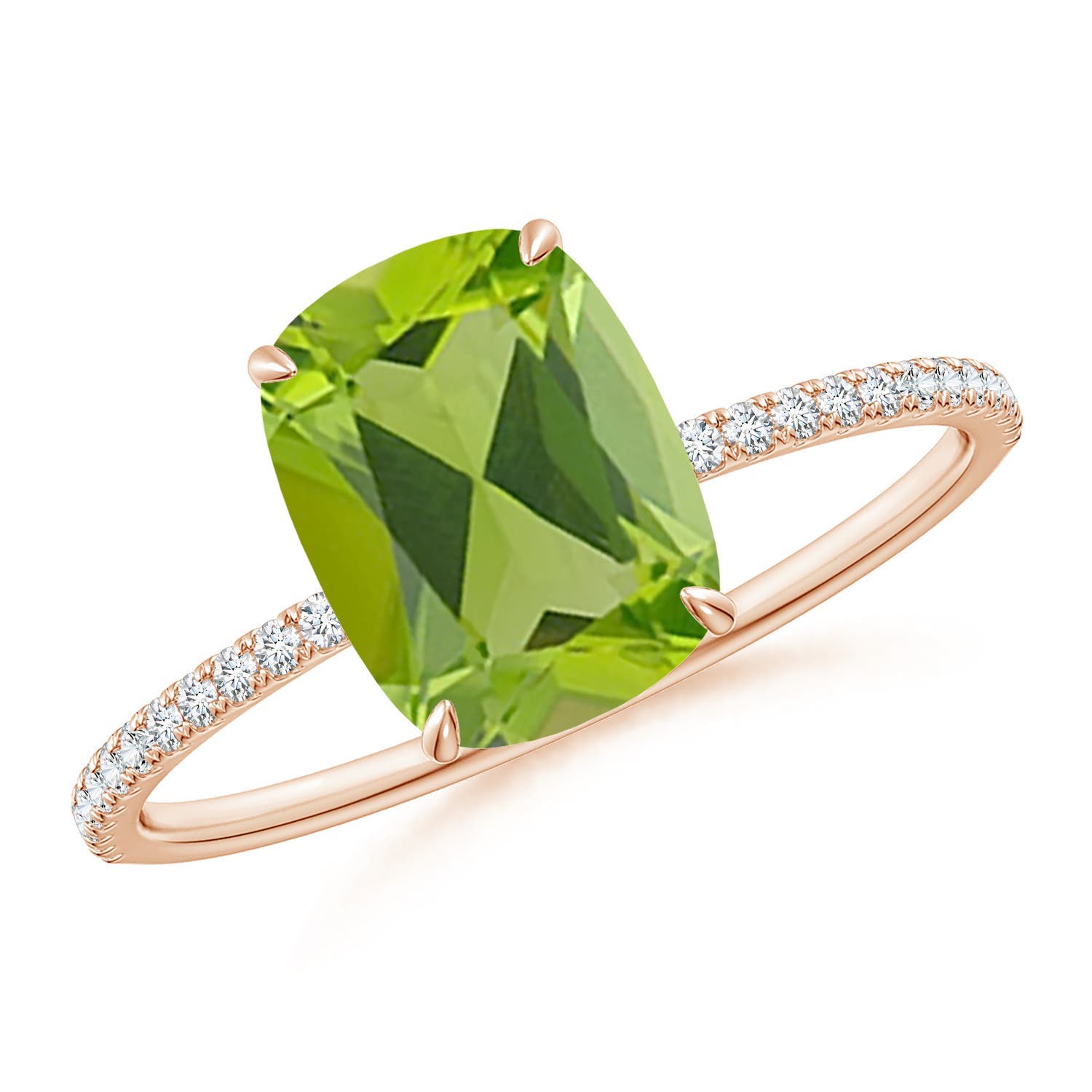 AAA - Peridot / 2.45 CT / 14 KT Rose Gold