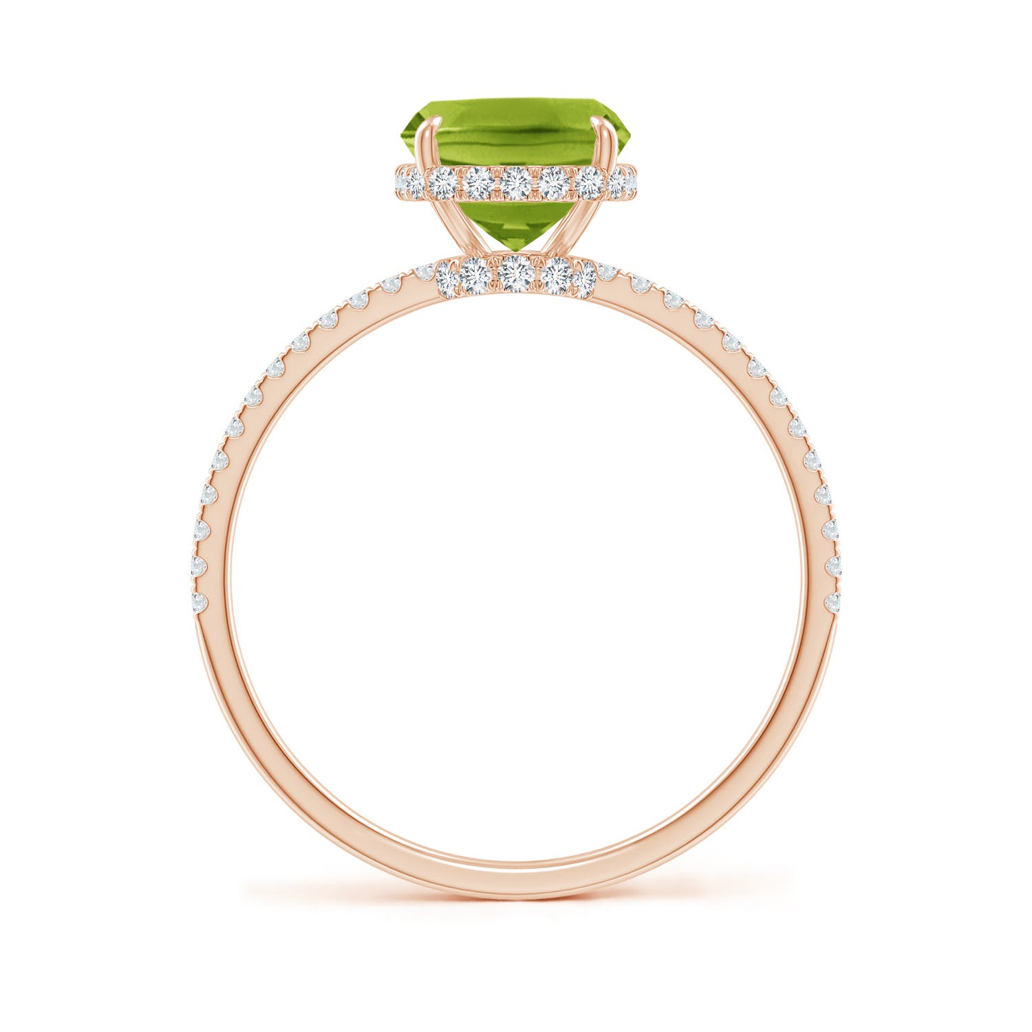 AAA - Peridot / 2.45 CT / 14 KT Rose Gold