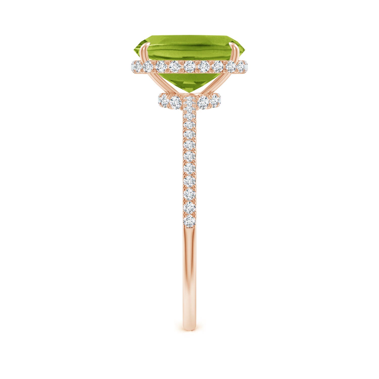 AAA - Peridot / 2.45 CT / 14 KT Rose Gold