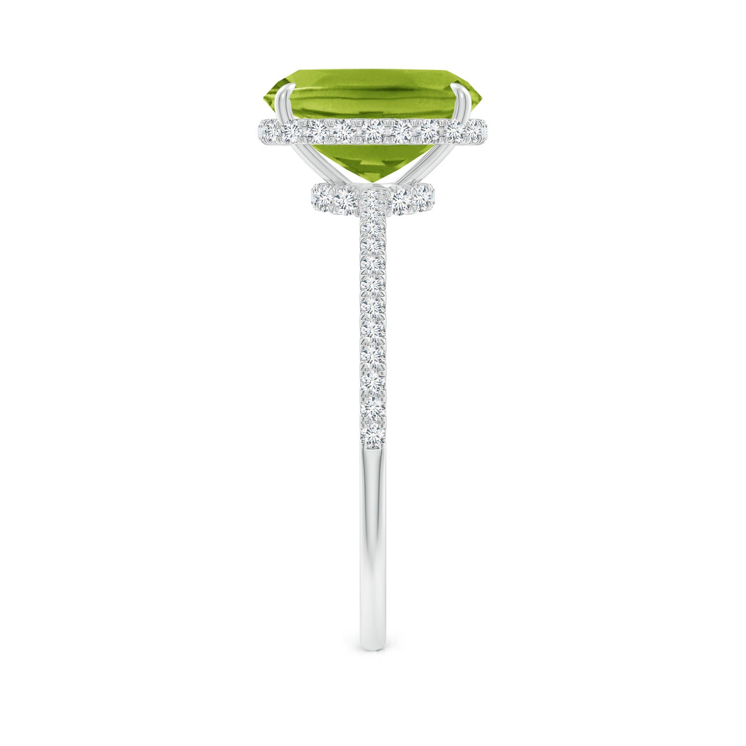 AAA - Peridot / 2.45 CT / 14 KT White Gold