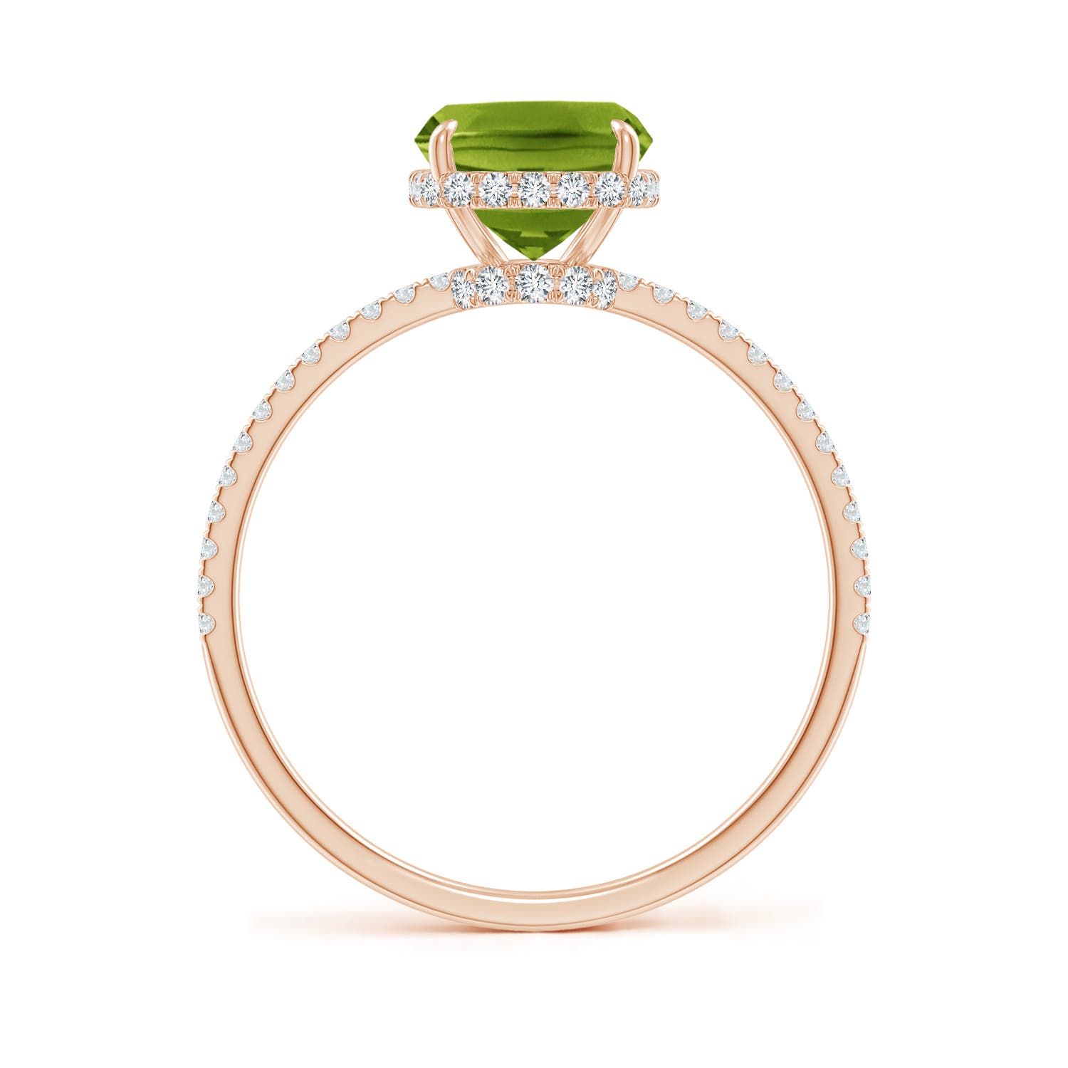 AAAA - Peridot / 2.45 CT / 14 KT Rose Gold