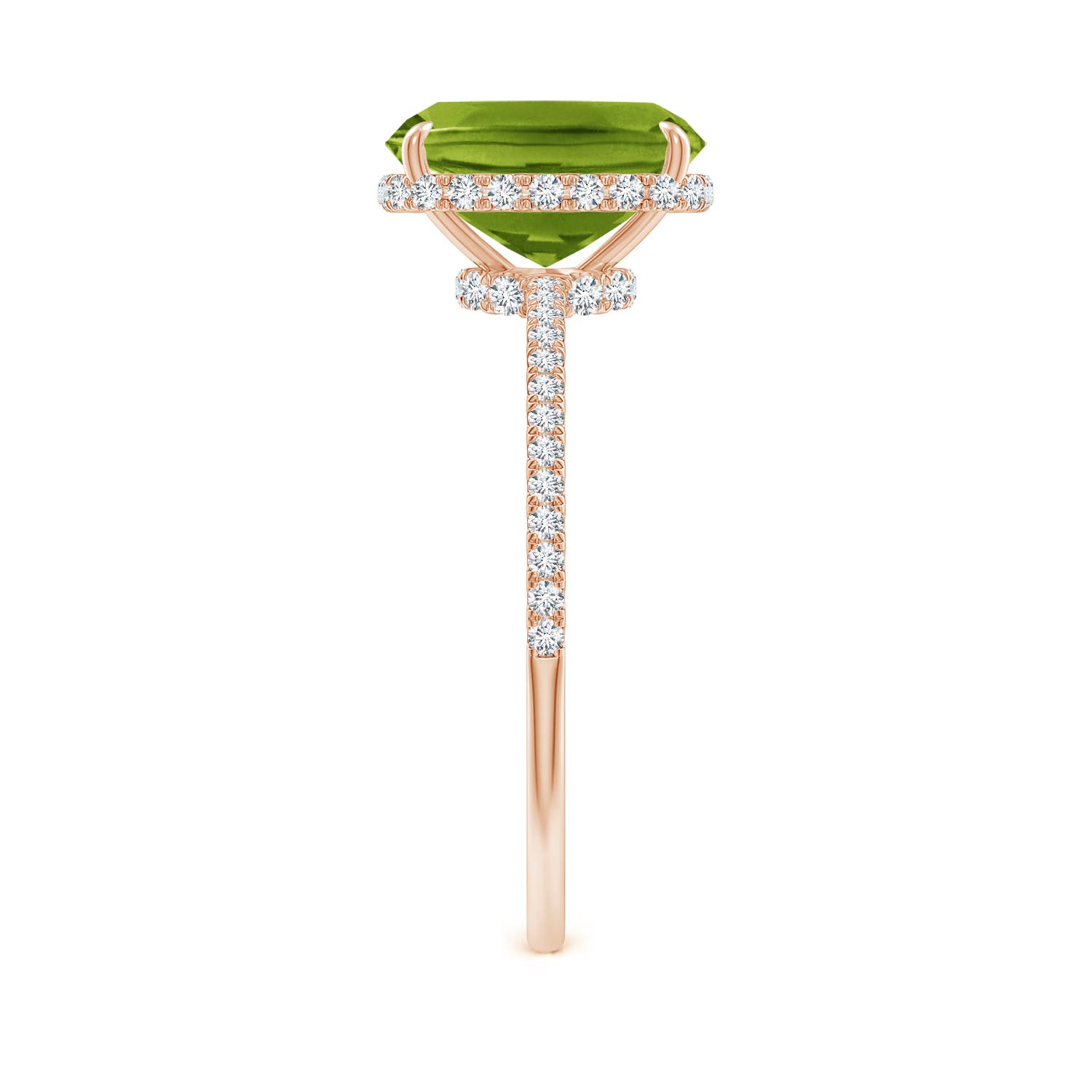 AAAA - Peridot / 2.45 CT / 14 KT Rose Gold