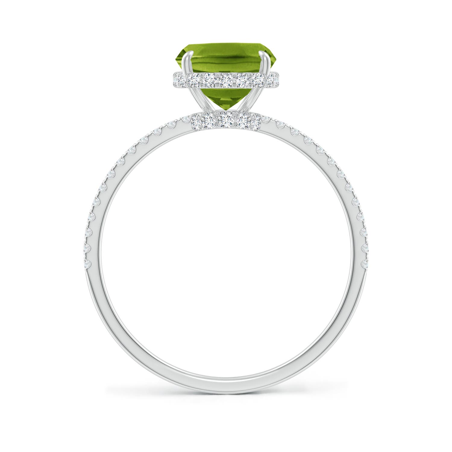 AAAA - Peridot / 2.45 CT / 14 KT White Gold