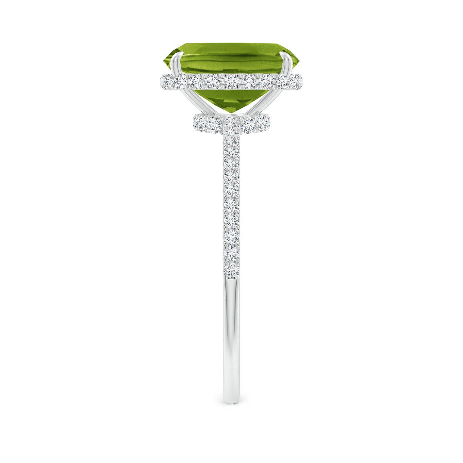 AAAA - Peridot / 2.45 CT / 14 KT White Gold