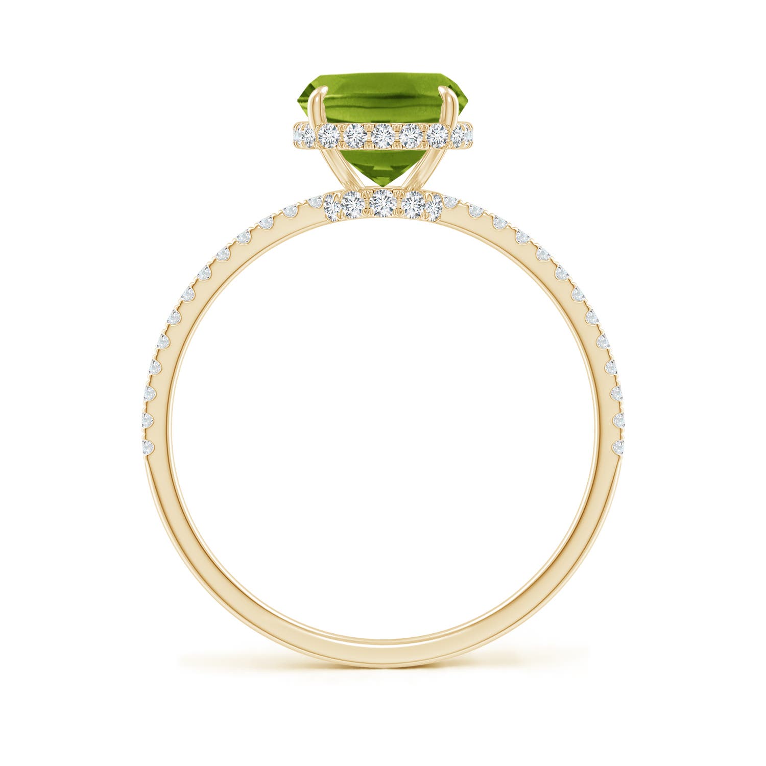 AAAA - Peridot / 2.45 CT / 14 KT Yellow Gold