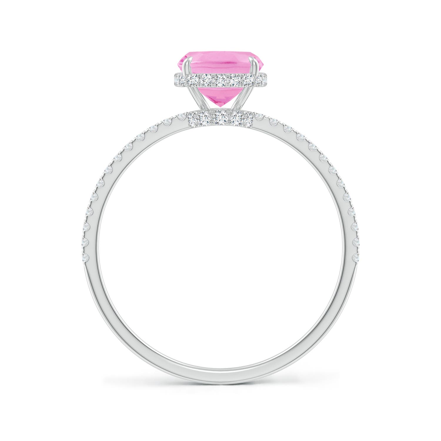 A - Pink Sapphire / 2.11 CT / 14 KT White Gold