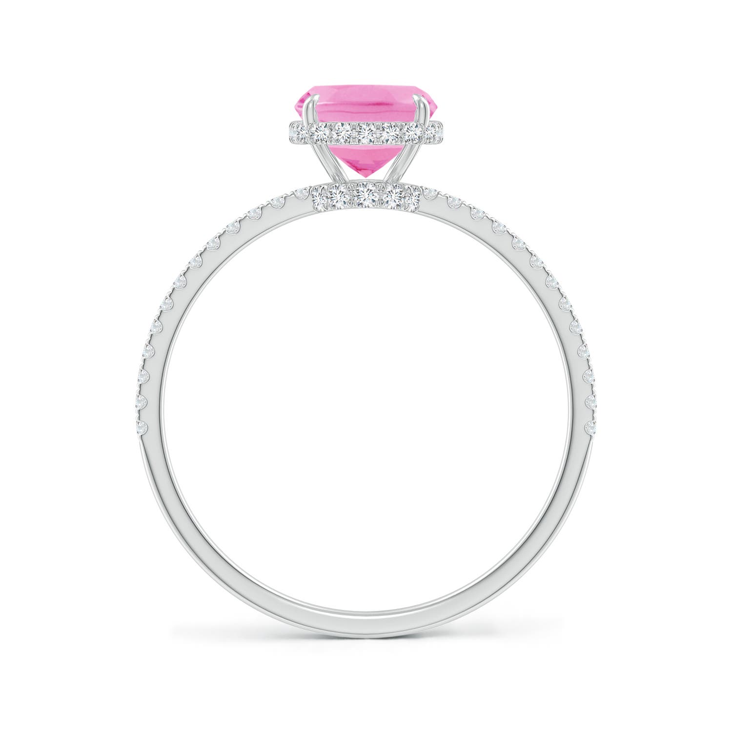 AA - Pink Sapphire / 2.11 CT / 14 KT White Gold