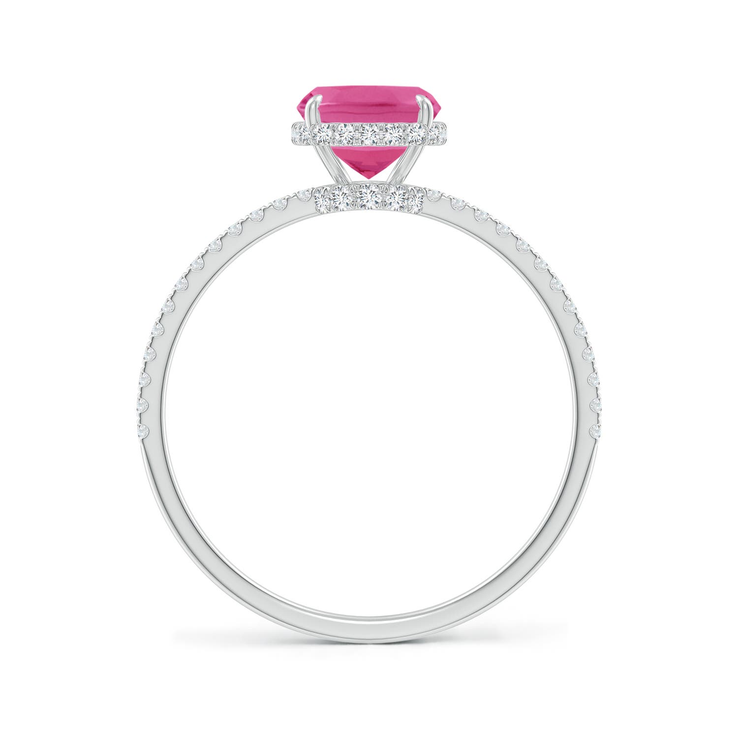 AAA - Pink Sapphire / 2.11 CT / 14 KT White Gold