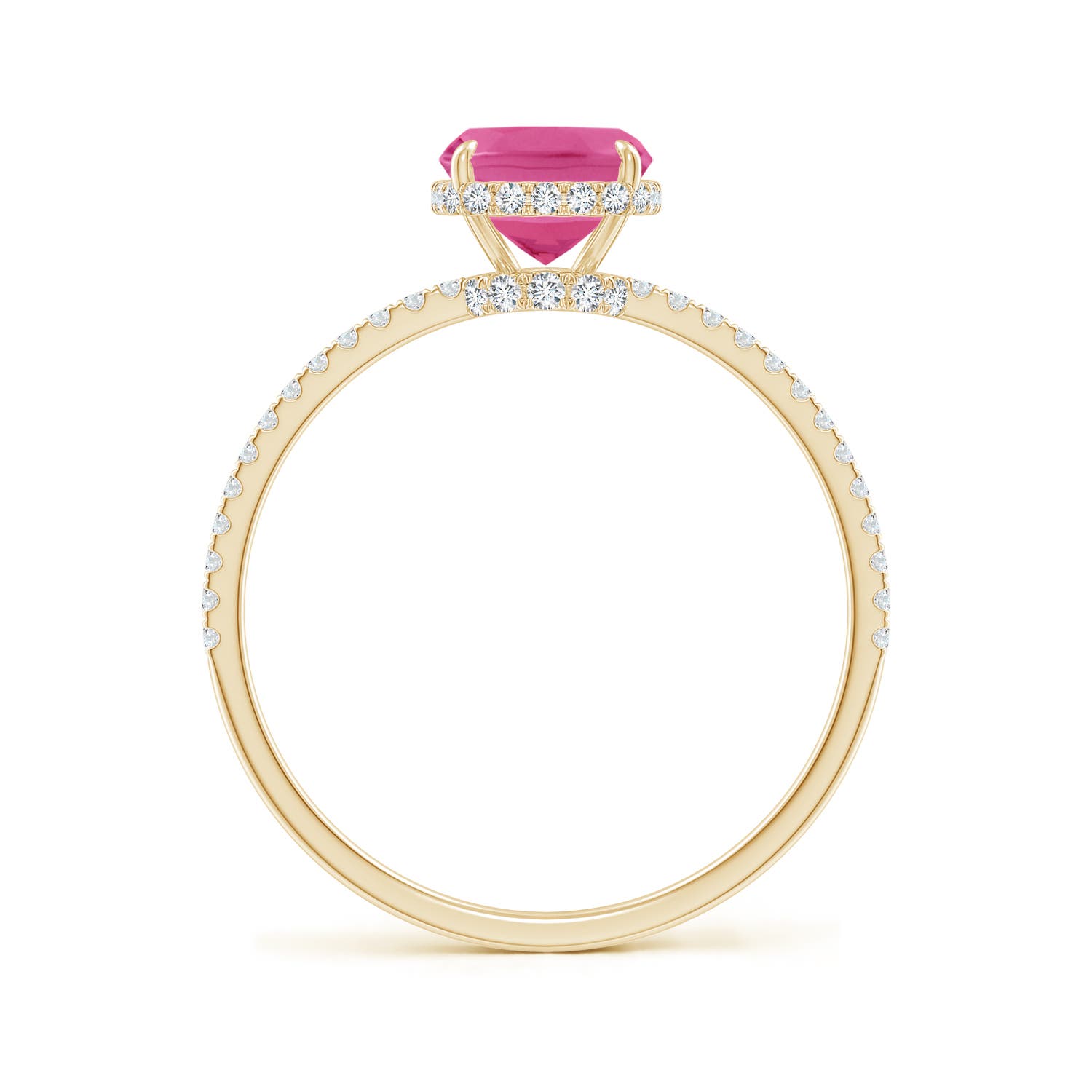 AAA - Pink Sapphire / 2.11 CT / 14 KT Yellow Gold