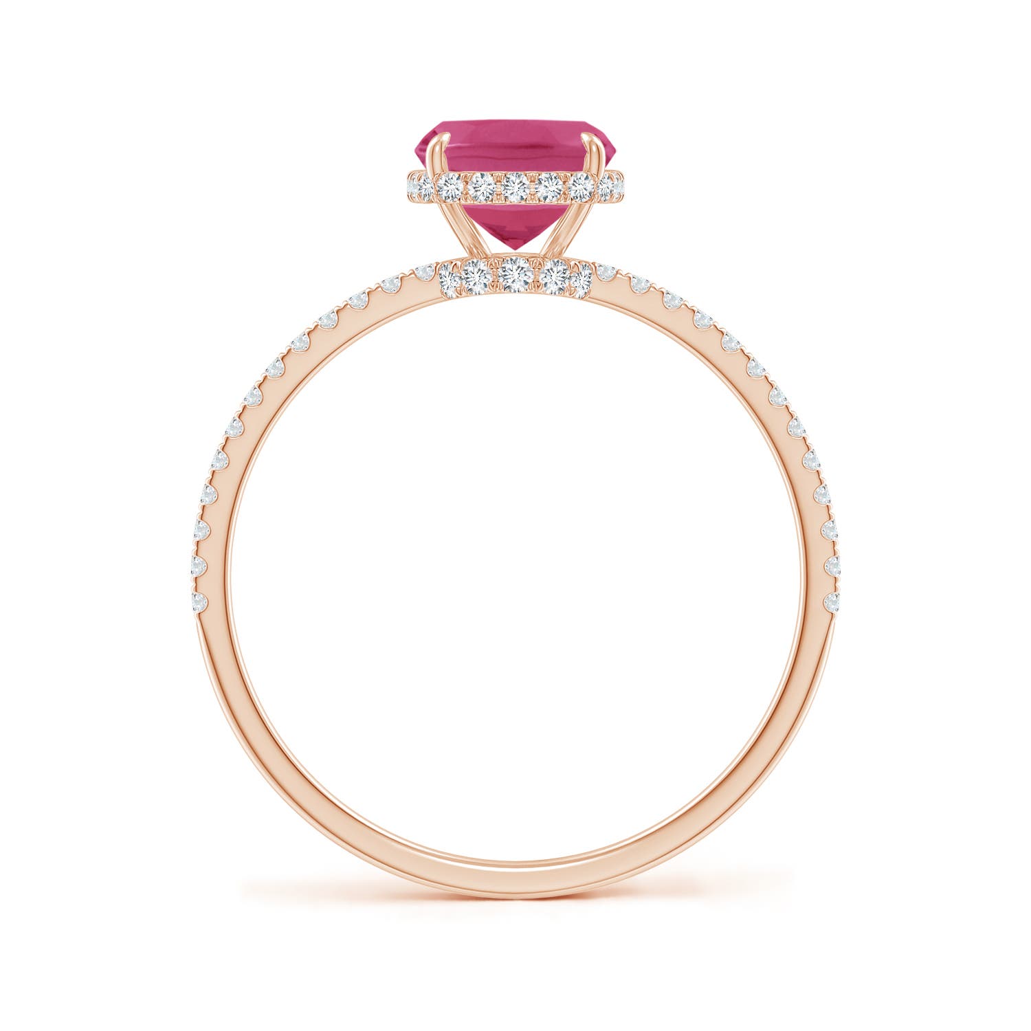 AAAA - Pink Sapphire / 2.11 CT / 14 KT Rose Gold