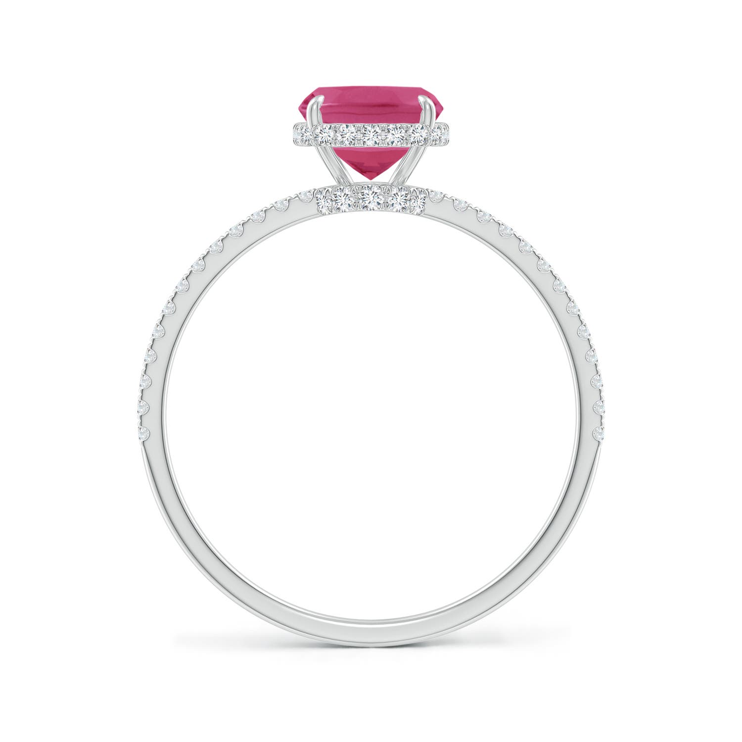 AAAA - Pink Sapphire / 2.11 CT / 14 KT White Gold