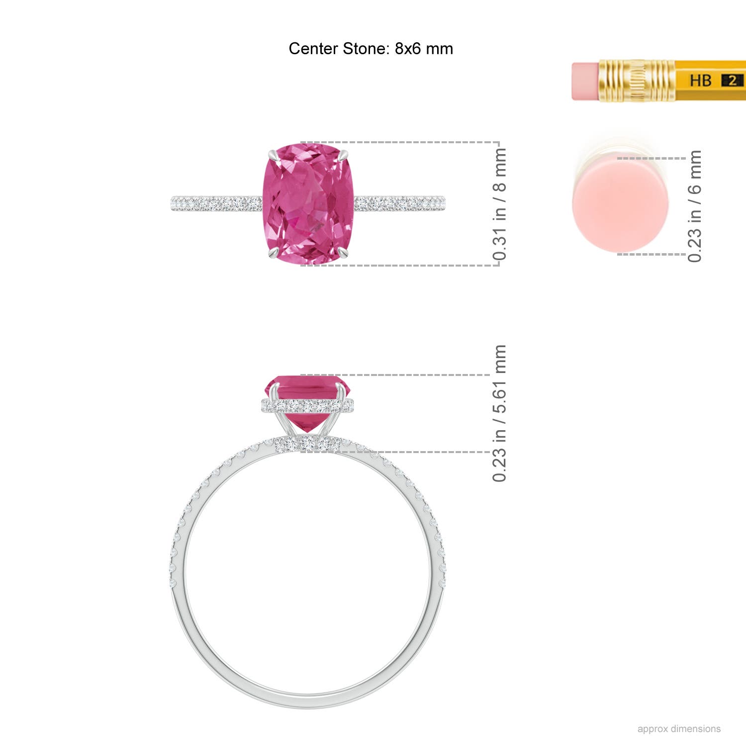 AAAA - Pink Sapphire / 2.11 CT / 14 KT White Gold