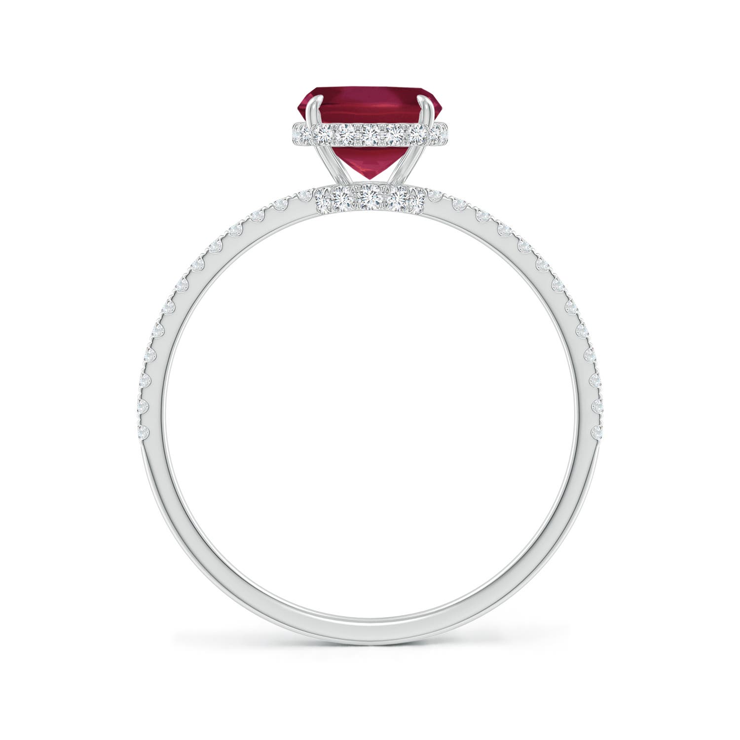 A - Ruby / 1.71 CT / 14 KT White Gold