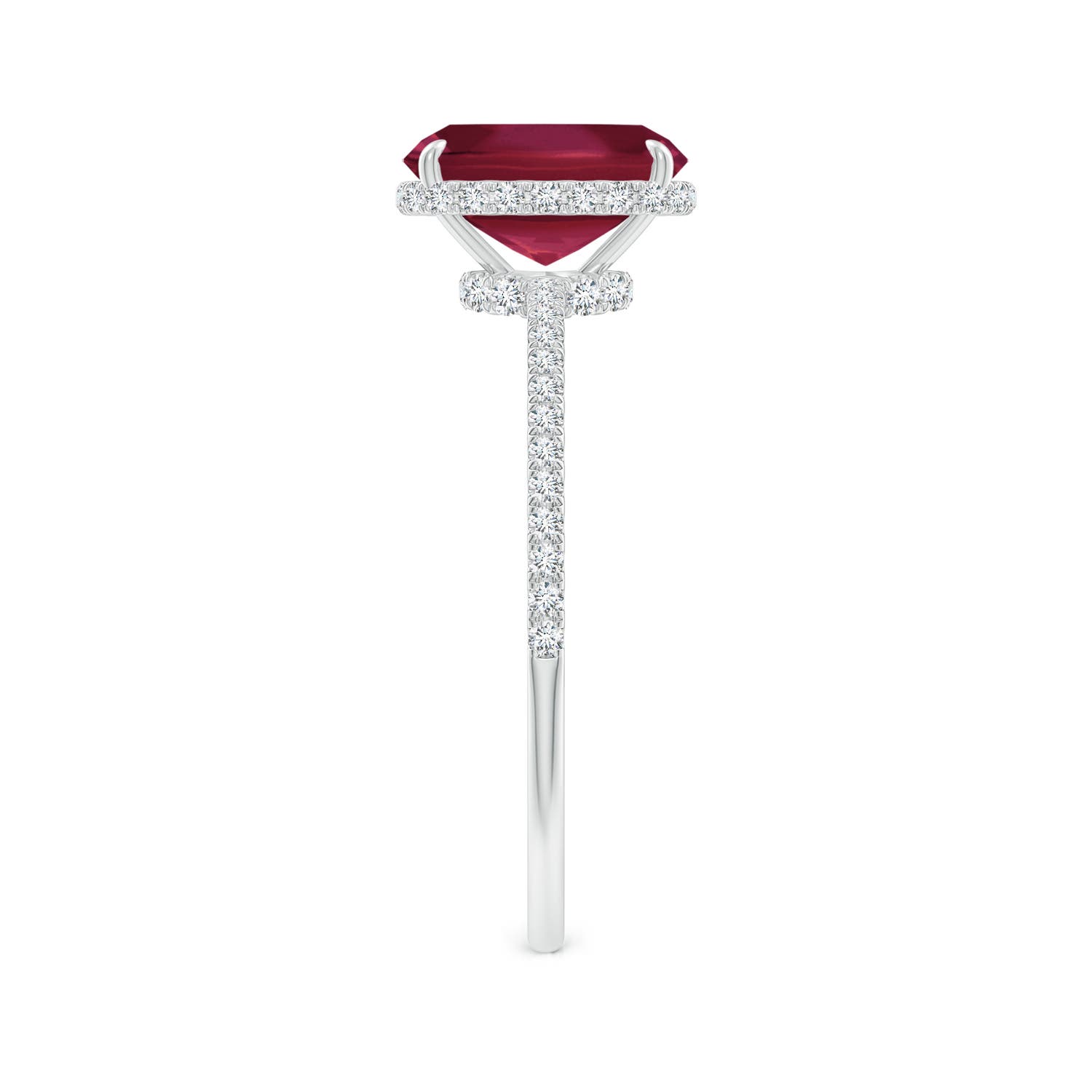 A - Ruby / 1.71 CT / 14 KT White Gold