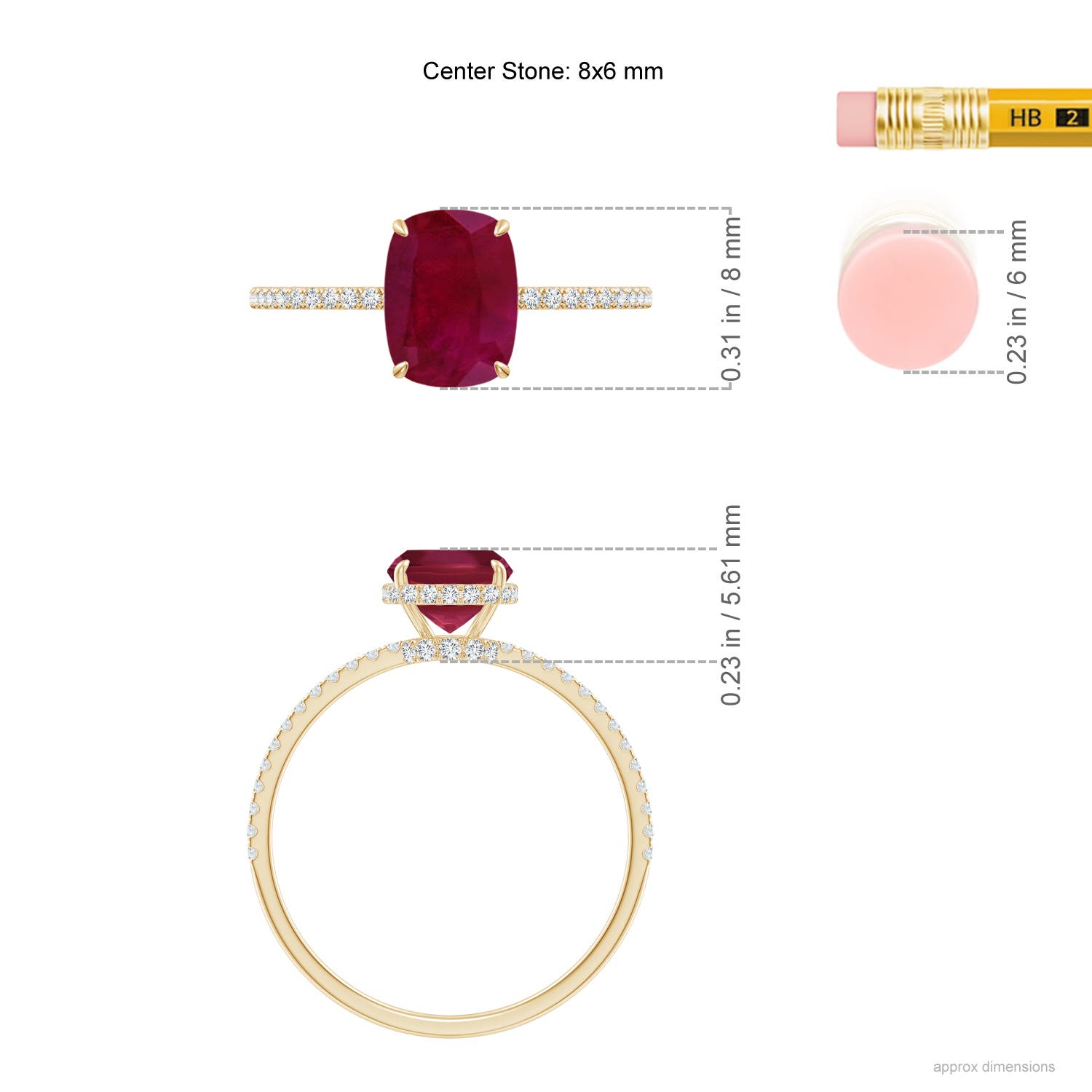 A - Ruby / 1.71 CT / 14 KT Yellow Gold