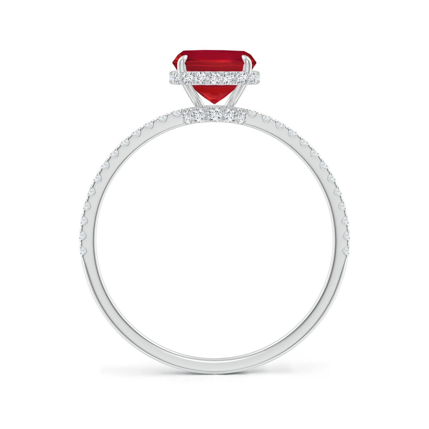 AA - Ruby / 1.71 CT / 14 KT White Gold