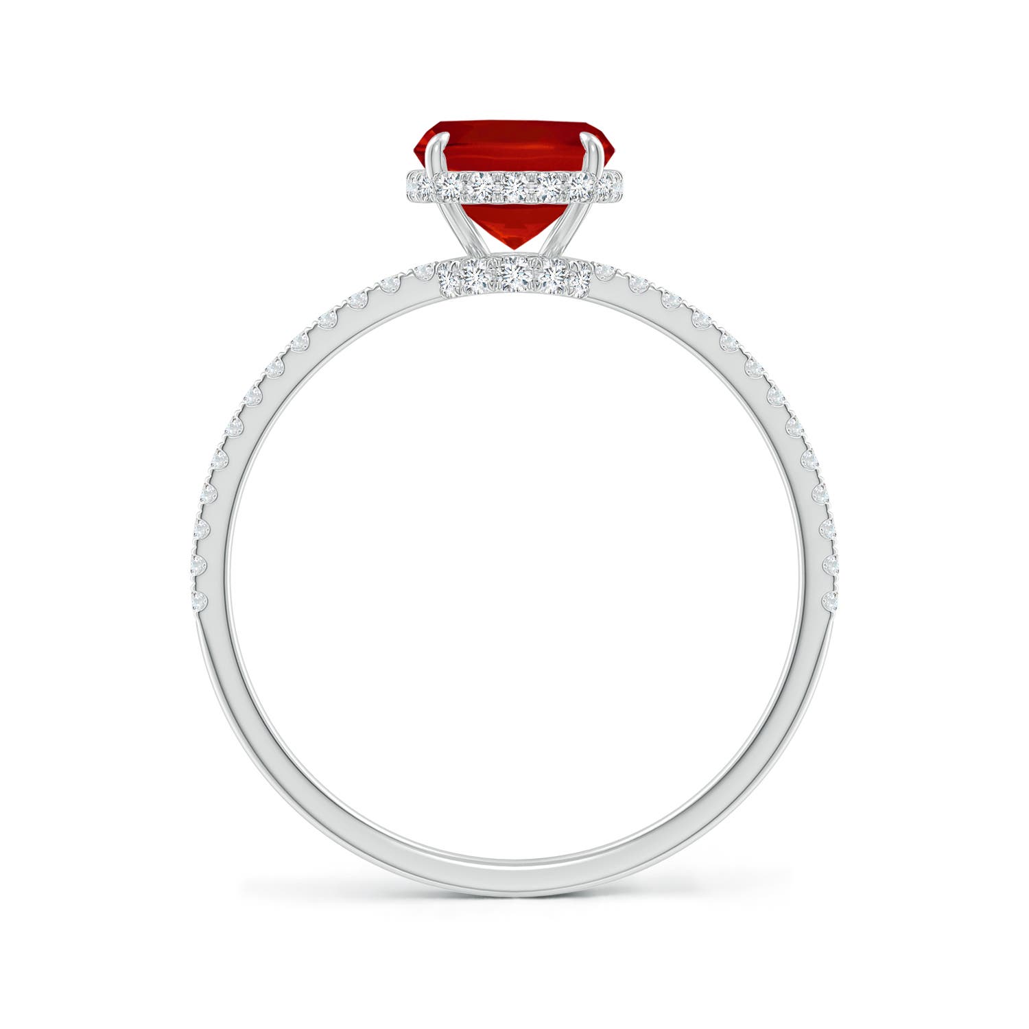 AAA - Ruby / 1.71 CT / 14 KT White Gold