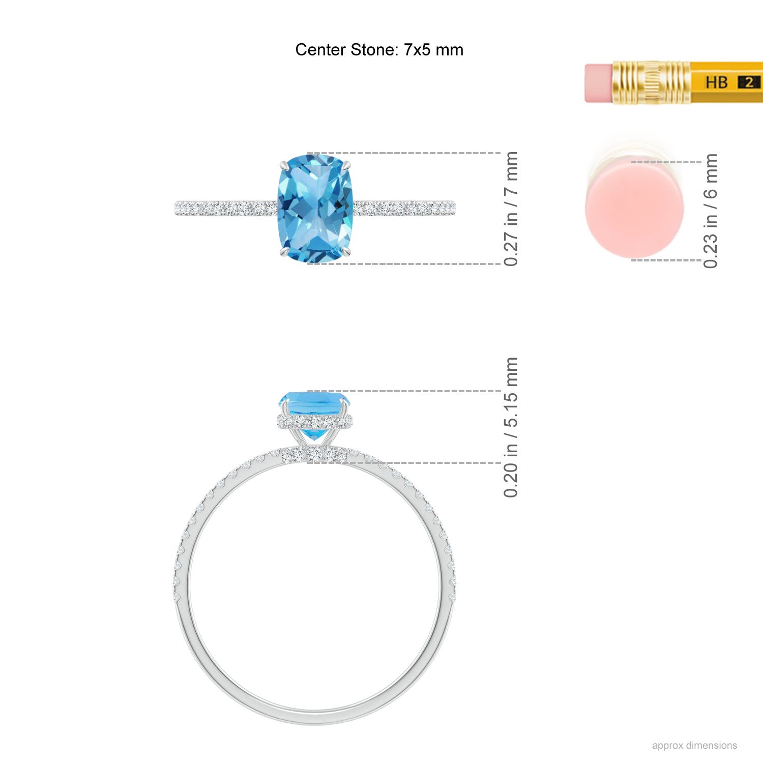 AA - Swiss Blue Topaz / 1.27 CT / 14 KT White Gold