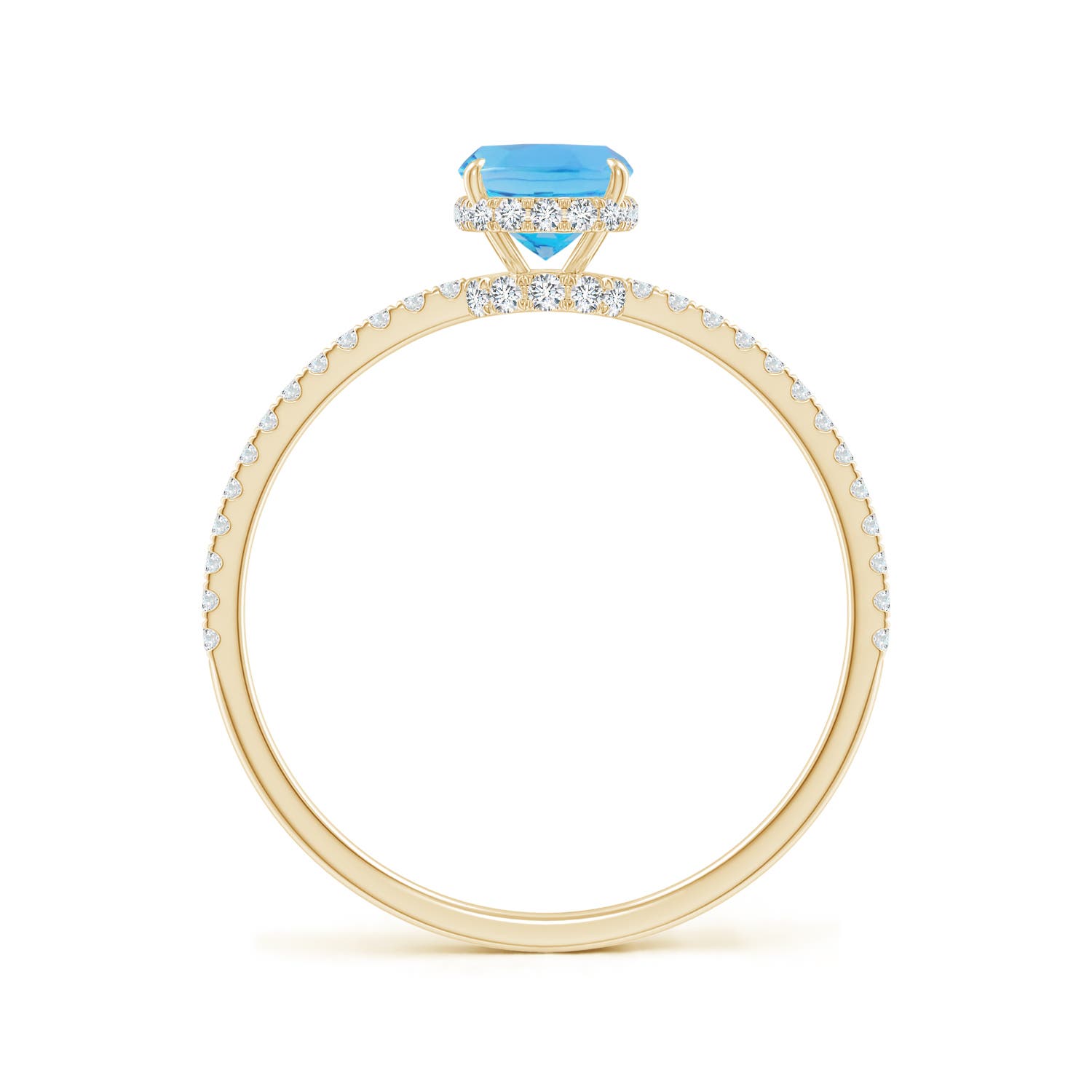 AA - Swiss Blue Topaz / 1.27 CT / 14 KT Yellow Gold