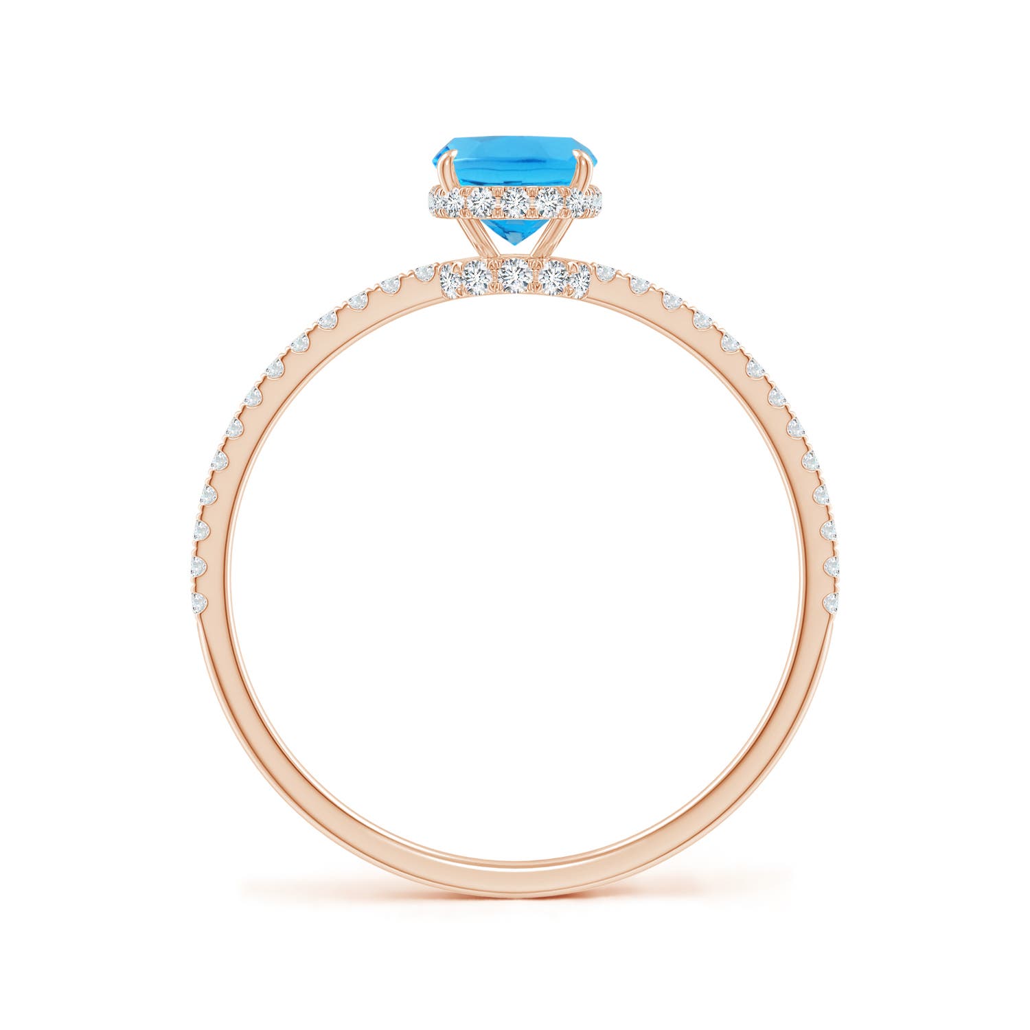 AAA - Swiss Blue Topaz / 1.27 CT / 14 KT Rose Gold