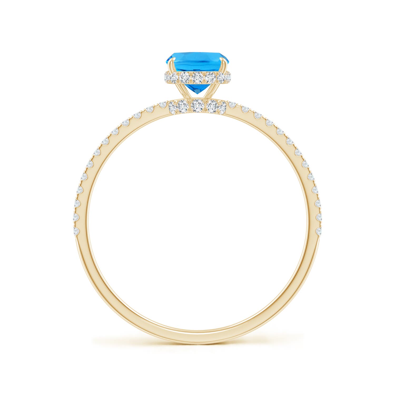 AAAA - Swiss Blue Topaz / 1.27 CT / 14 KT Yellow Gold