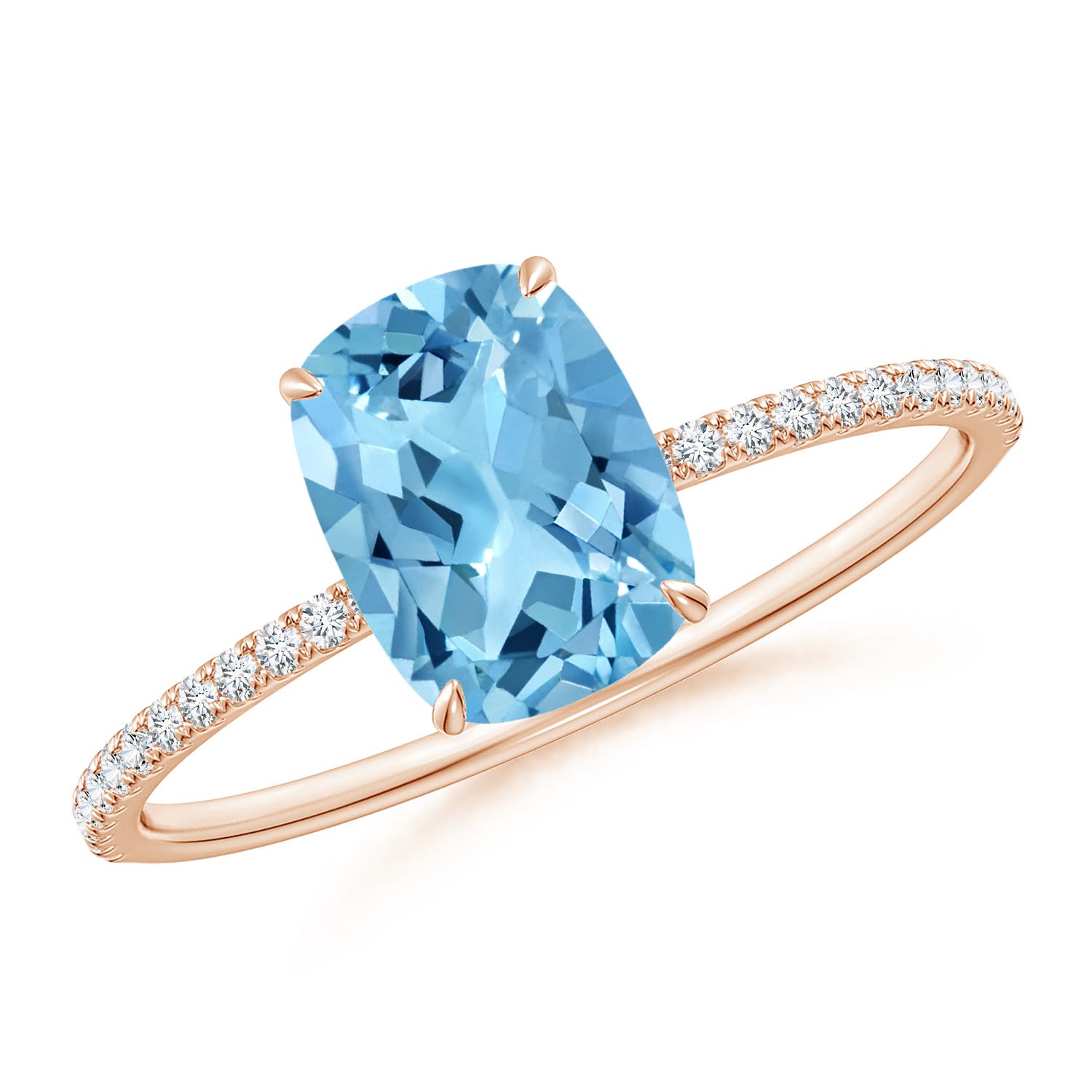 A - Swiss Blue Topaz / 1.88 CT / 14 KT Rose Gold