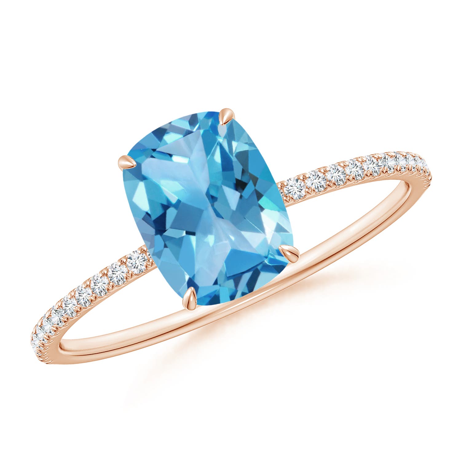 AA - Swiss Blue Topaz / 1.88 CT / 14 KT Rose Gold