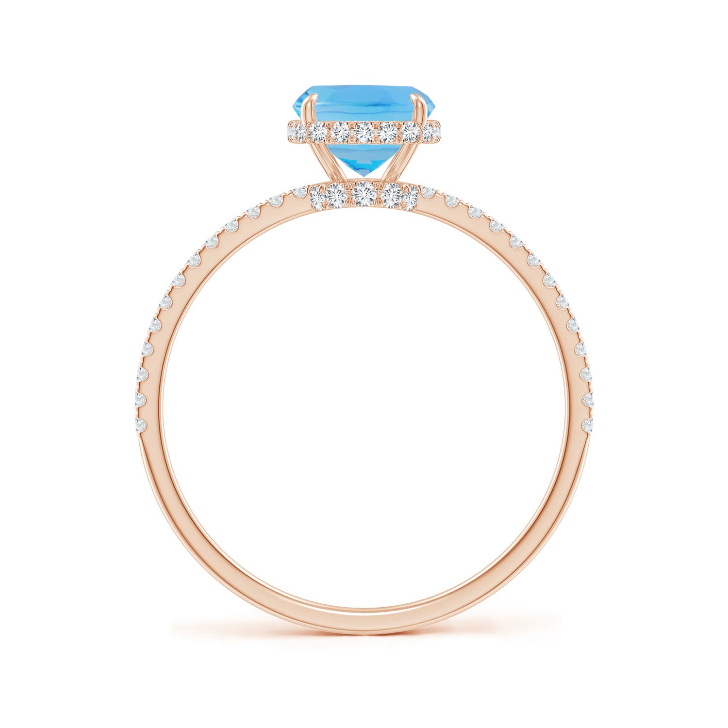 AA - Swiss Blue Topaz / 1.88 CT / 14 KT Rose Gold