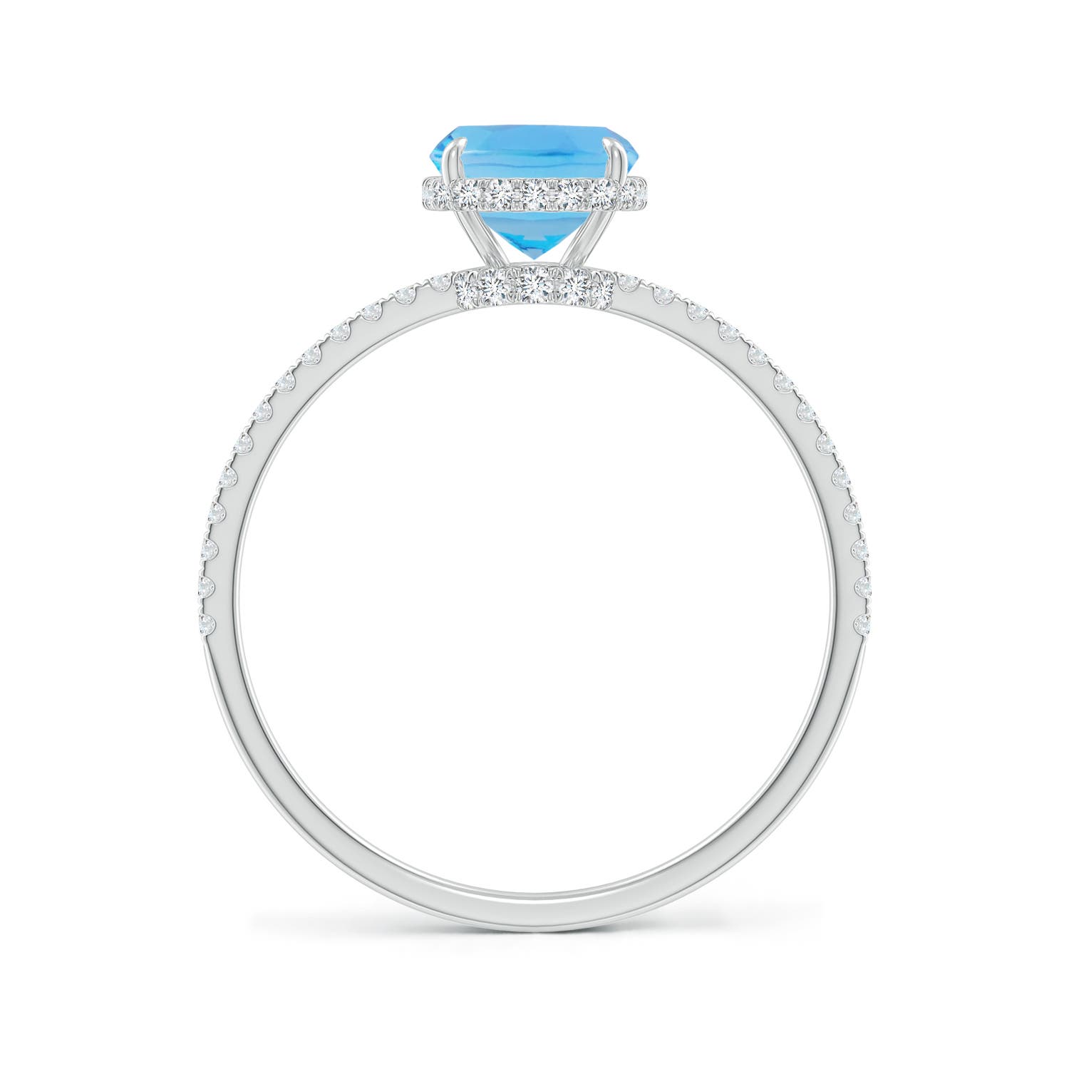 AA - Swiss Blue Topaz / 1.88 CT / 14 KT White Gold