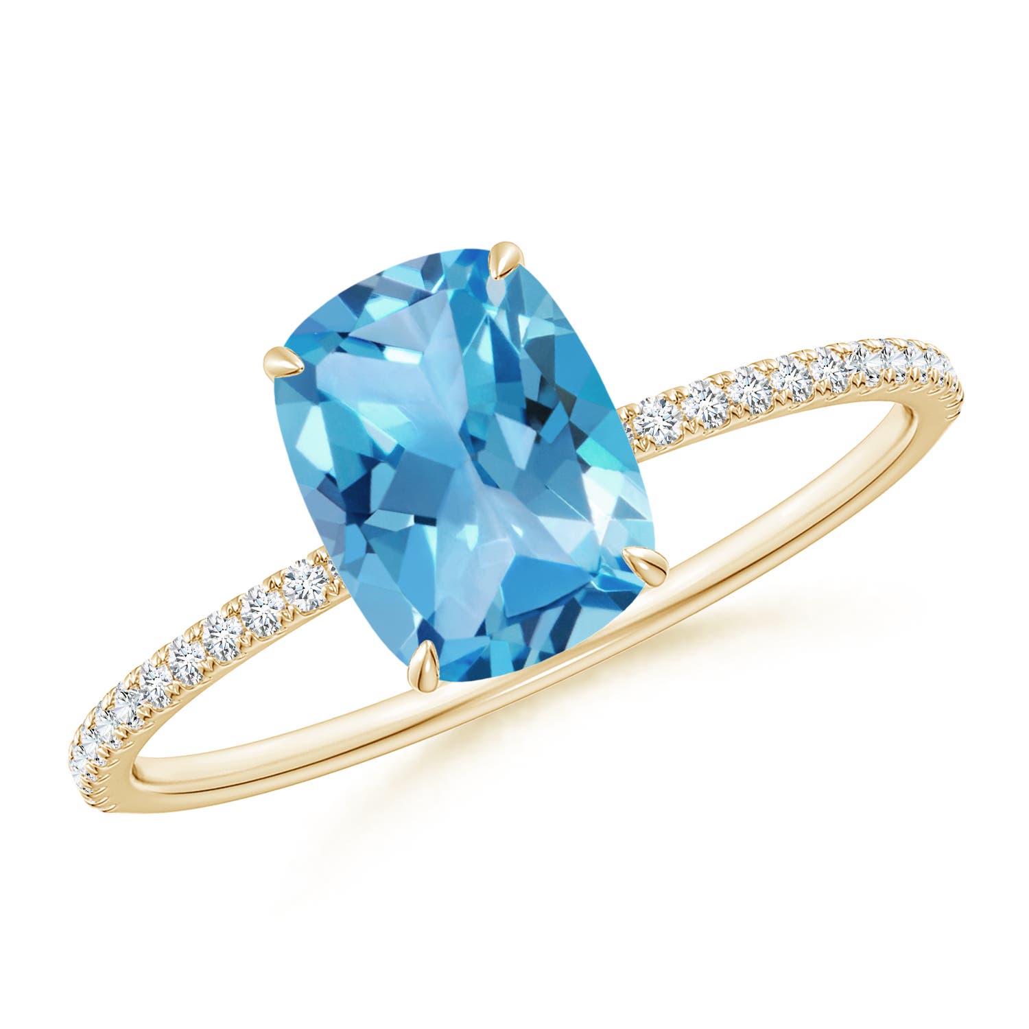 AA - Swiss Blue Topaz / 1.88 CT / 14 KT Yellow Gold