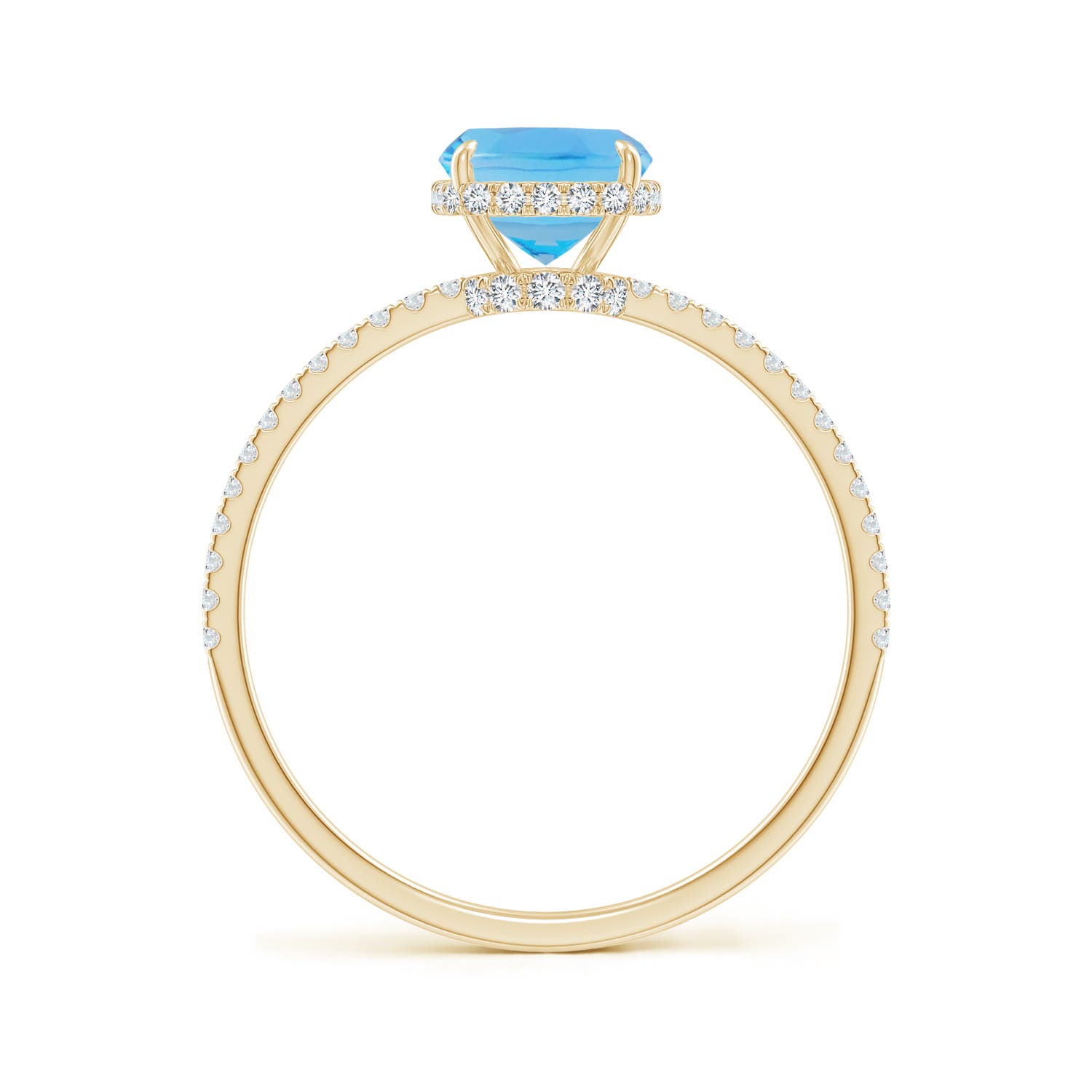 AA - Swiss Blue Topaz / 1.88 CT / 14 KT Yellow Gold