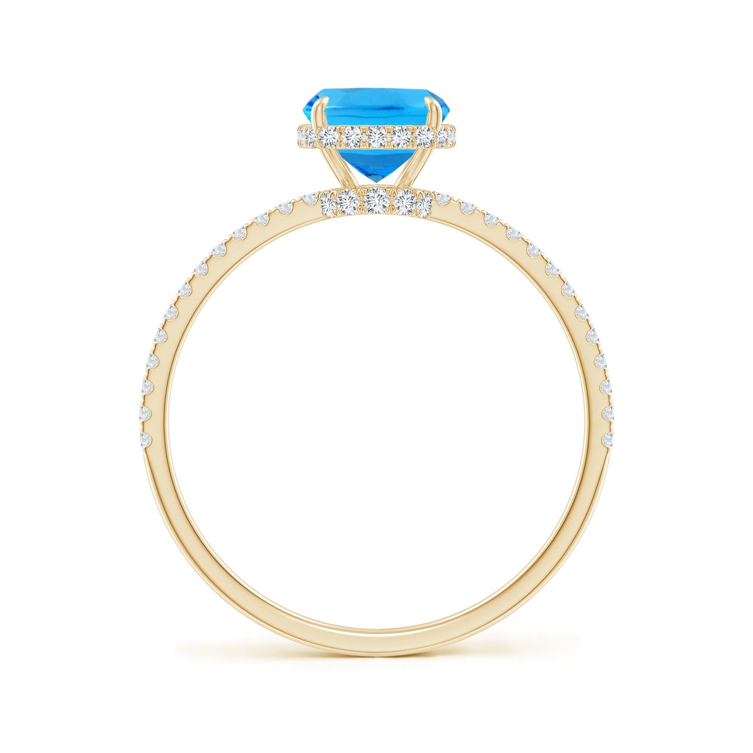 AAAA - Swiss Blue Topaz / 1.88 CT / 14 KT Yellow Gold