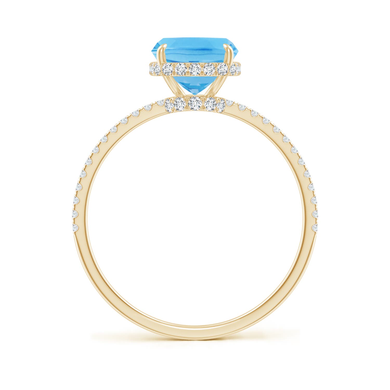 A - Swiss Blue Topaz / 2.55 CT / 14 KT Yellow Gold