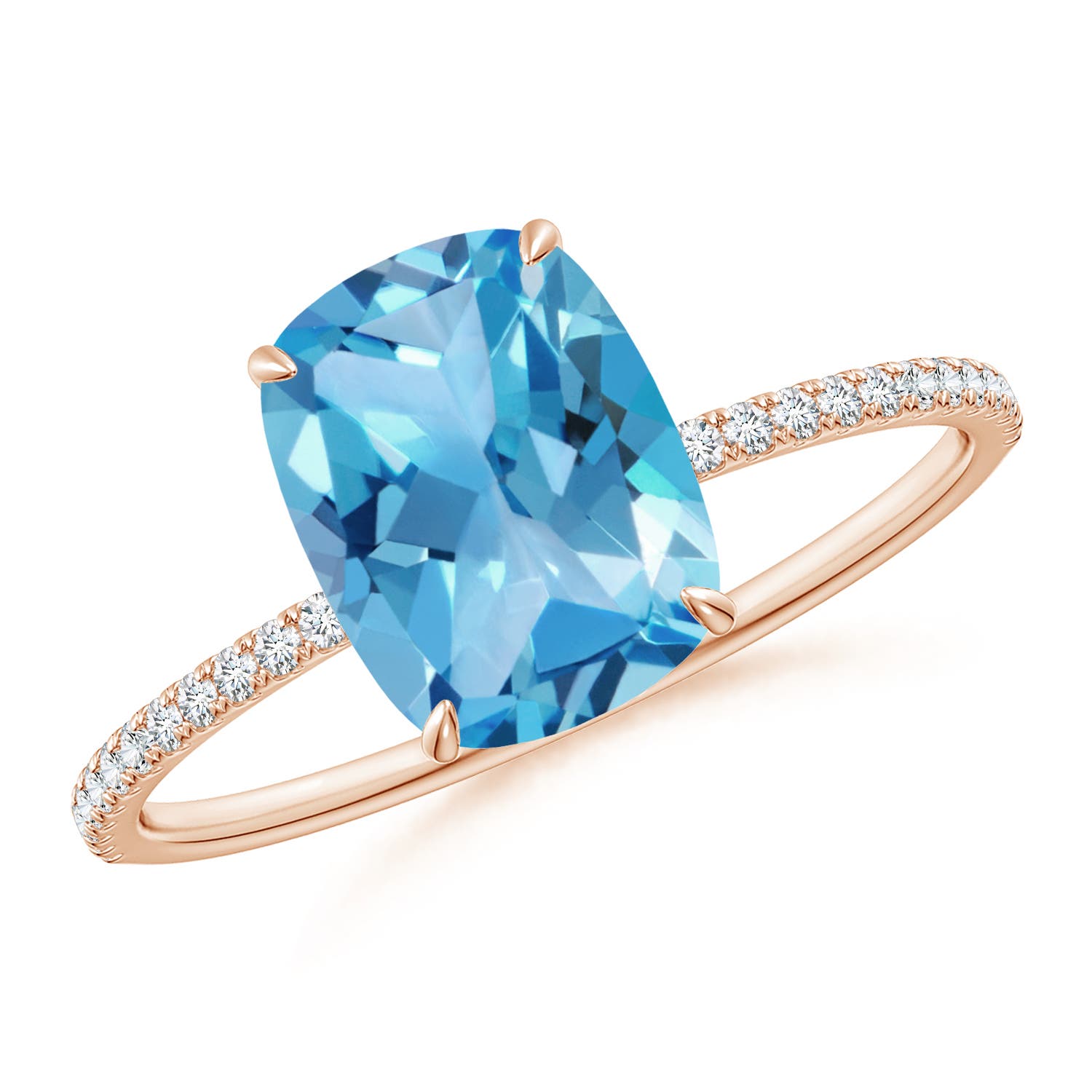 AA - Swiss Blue Topaz / 2.55 CT / 14 KT Rose Gold