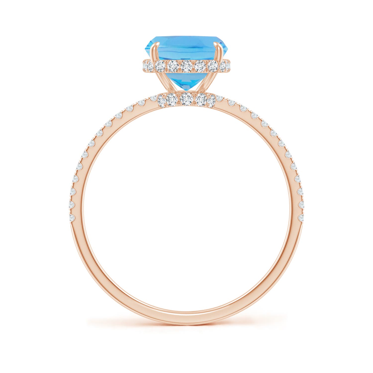 AA - Swiss Blue Topaz / 2.55 CT / 14 KT Rose Gold