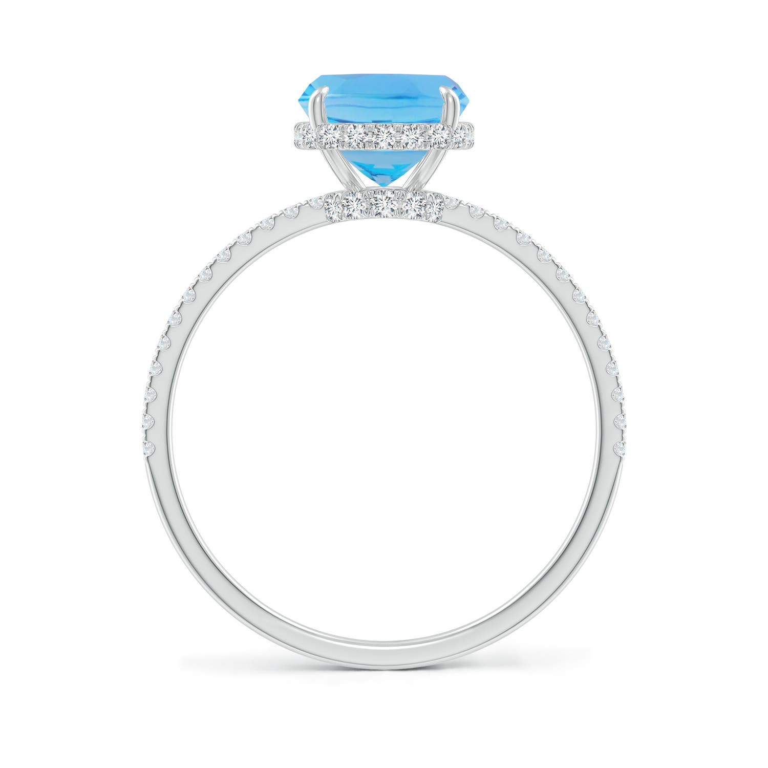 AA - Swiss Blue Topaz / 2.55 CT / 14 KT White Gold