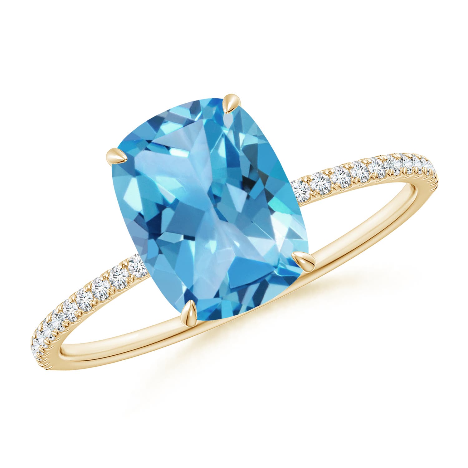 AA - Swiss Blue Topaz / 2.55 CT / 14 KT Yellow Gold