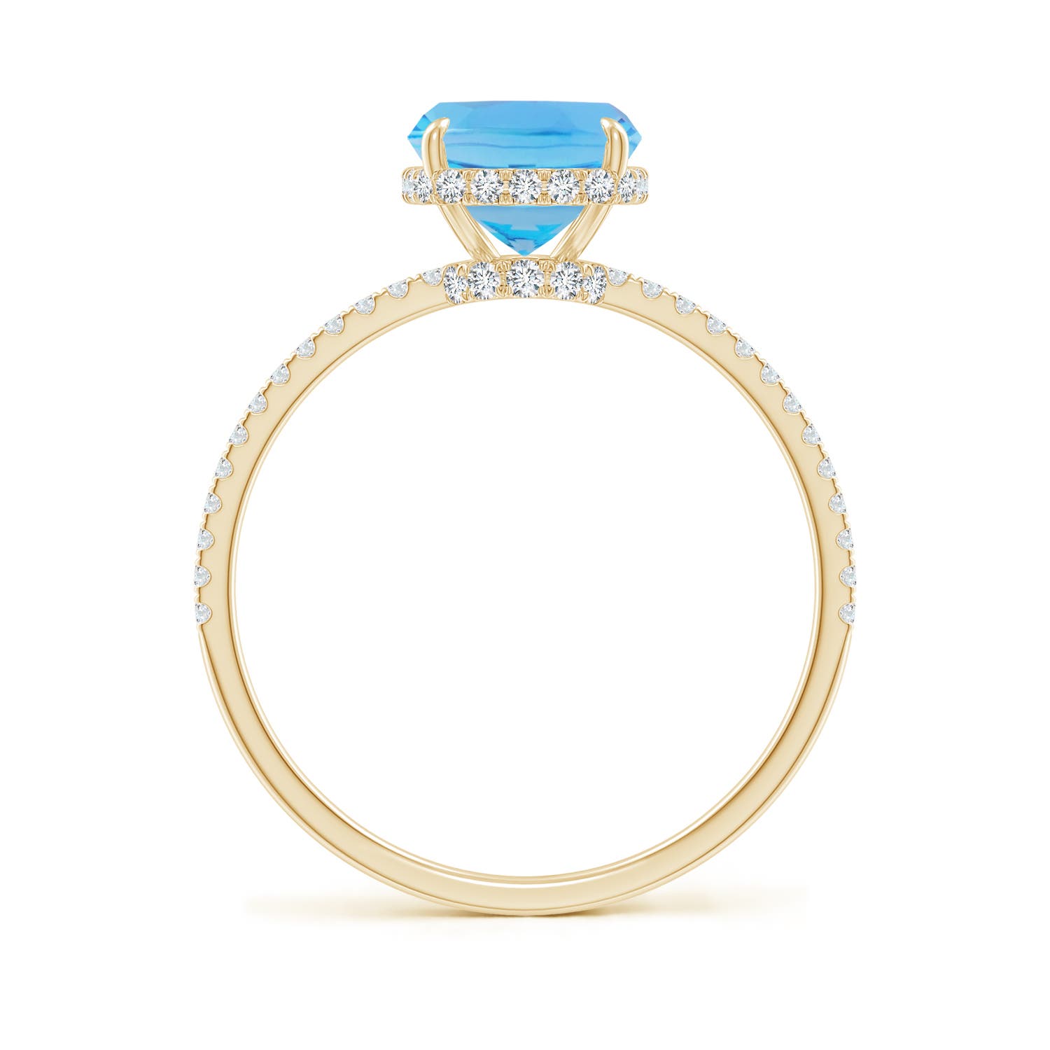 AA - Swiss Blue Topaz / 2.55 CT / 14 KT Yellow Gold