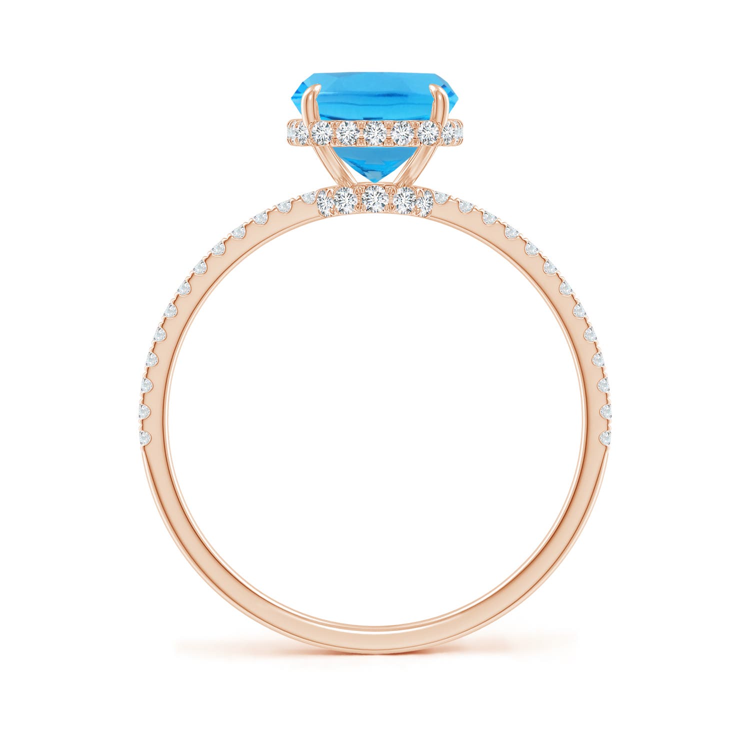 AAA - Swiss Blue Topaz / 2.55 CT / 14 KT Rose Gold