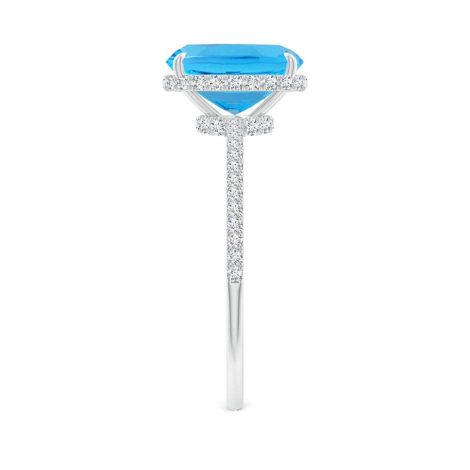 9x7mm AAA Thin Shank Cushion Swiss Blue Topaz Ring With Diamond Accents in White Gold side 299