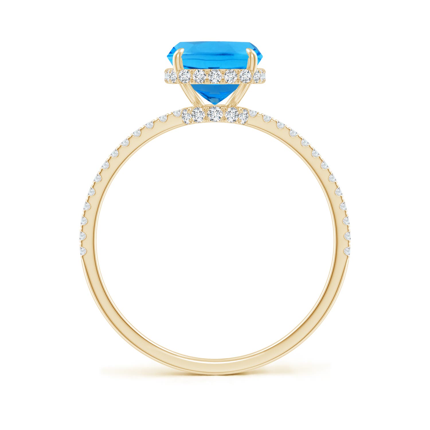 AAAA - Swiss Blue Topaz / 2.55 CT / 14 KT Yellow Gold